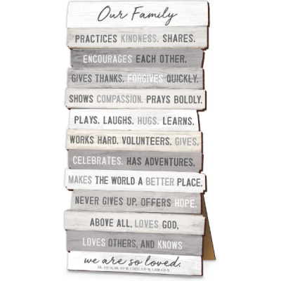 Our Family Plaque Wall/Desktop 11-5x10