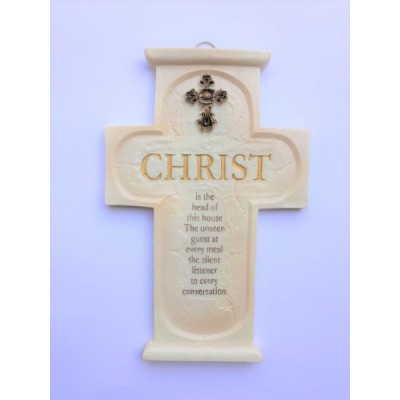 Resin Cross Christ Is the head 22cm x 15cm