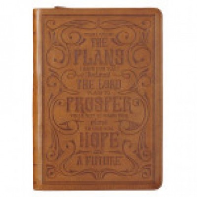 Journal Classic I Know The Plans Brown Luxleather Zip