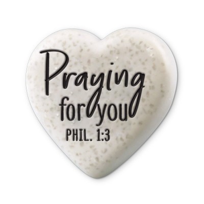 Heart Scripture Stone Praying for You Phil 1:3