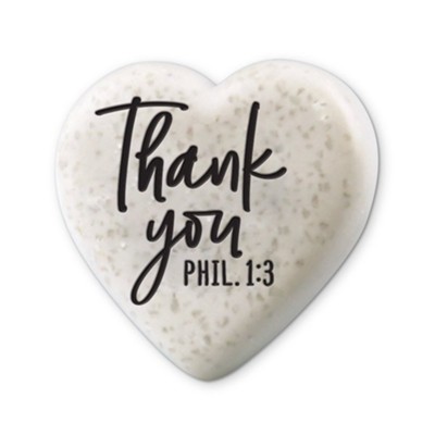 Heart Scripture Stone Thank You Phil 1:3