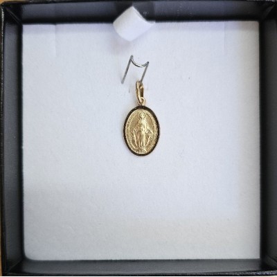 9ct Gold Miraculous Medal 14mm
