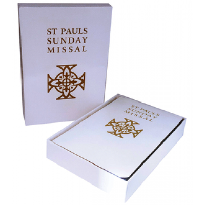 St Pauls Sunday Missal White Lethr with Case Presentation