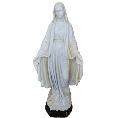 Our Lady of Grace 50cm white stone Statue