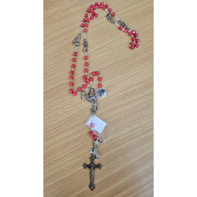 Nativity Rosary Red beads