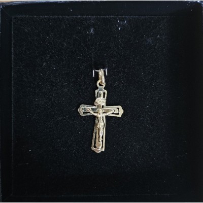 Crucifix 9ct Gold 25mm Hollow