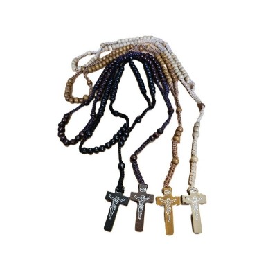 Wooden Rosary Beads - Natural Wood Colour