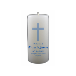 Baptism Candle 14cm: New Blue 1 Baptism Candle 14cm: New Blue 1
