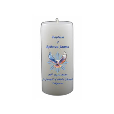 Baptism Candle 14cm: New Blue 2