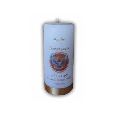 Baptism Candle 14cm: Gold 1