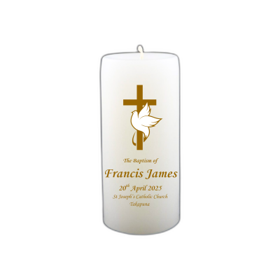 Baptism Candle 14cm: New Gold 4
