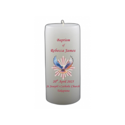 Baptism Candle 14cm: New Pink 2