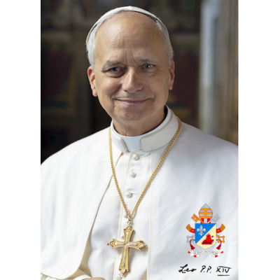 Pope Leo XIV - A4 Print - White