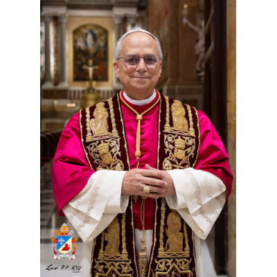 Pope Leo XIV - A4 Print - Red