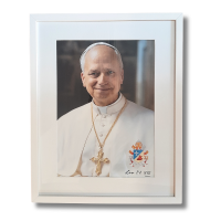 Pope Leo XIV - A3 Framed Print - White