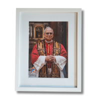Pope Leo XIV - A4 Framed Print - Red