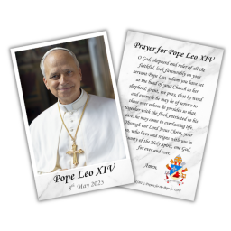 Pope Leo XIV - White Prayer Card Pope Leo XIV - White Prayer Card