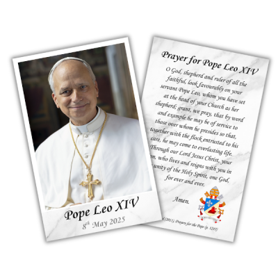 Pope Leo XIV - White Prayer Card
