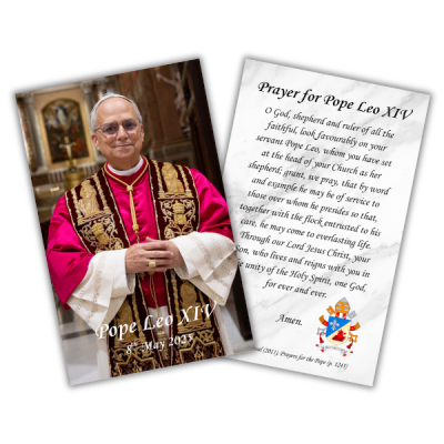 Pope Leo XIV - Red Prayer Card