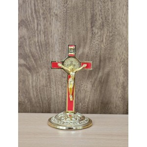 St Benedict Crucifix Standing  Red or Black