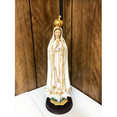 Our Lady of Fatima 30cm wood base