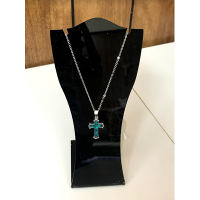Cross Paua silver-plated with chain